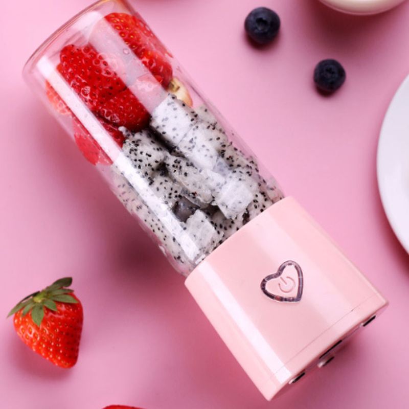 Draagbare mini elektrische sapcentrifuge beker voor eenmalig gebruik persoonlijke blender usb oplaadbare fruit- en groentemengmachine