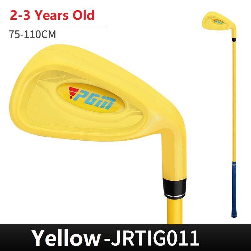 Pgm Golfclubs Kids Golf Irons Kinderen Praktijk Pole Jongens Meisjes Geen. 7 Ijzer Plastic Hoofd Ultra Light Carbon As Voor Aged 2-5: Yellow 2-3 Years Old