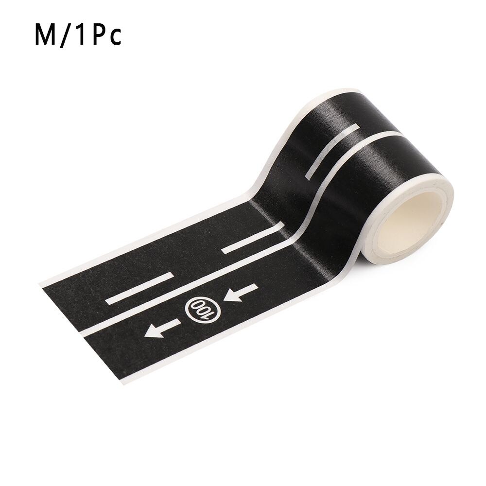 1/5 Pcs DIY Intelligence Route Mark Adhesive Safety Education Traffic Sticker Study Road Signs Tool Railway Road Tape: -M-1Pc