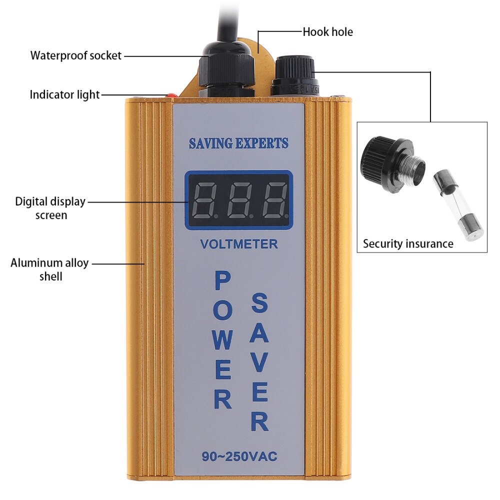 Smart Energy Saver Box - 36KW 90-250V - LED Power Bill Reducer - Overload Protection - EU/US Plug