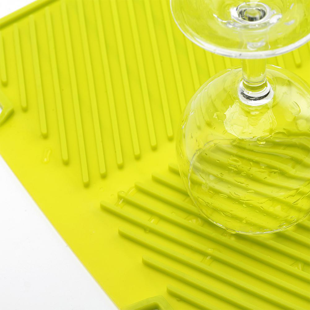 Drain Rack Kitchen Silicone Dish Drainer Tray Large Sink Drying Rack Worktop Organizer Drying Rack for Dishes Tableware