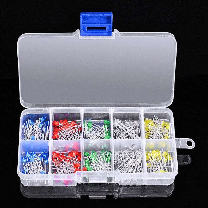100/200/300 3mm/5mm LED Diode 5 mm Assorted Kit White Green Red Blue Yellow DIY Light Emitting Diode