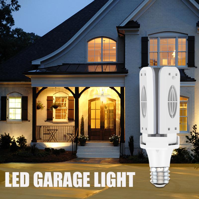 Led Lamp E26 30/40W Lamp Plafond Ventilator Lampada Led Licht 220V Opvouwbare Verstelbare Fan Blade Hoek voor Thuis Garage Verlichting