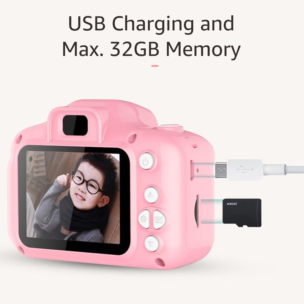 13MP Kids Digital Camera 1080P Children Video Camcorder Toy 2.0 Inches Screen Digital Camera for Girls and Boys Birthday