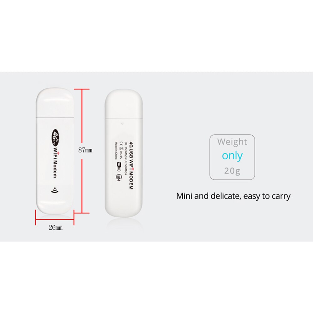 Ulocked FDD Sim Slot USB 150Mbps Stable Wifi Router Broadband High Speed 4G Mobile Hotspot LTE Wireless Portable Modem