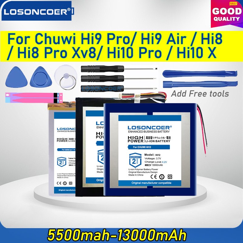13000mAh Battery For Chuwi Hi9 Pro ,Hi9 Air CWI546 ,Hi8 / Hi8 Pro,Xv8 for Ainol NOVO 7 ,Hi10 Pro ,Hi10 X ,Hi12 HI10 Plus 3 Wire