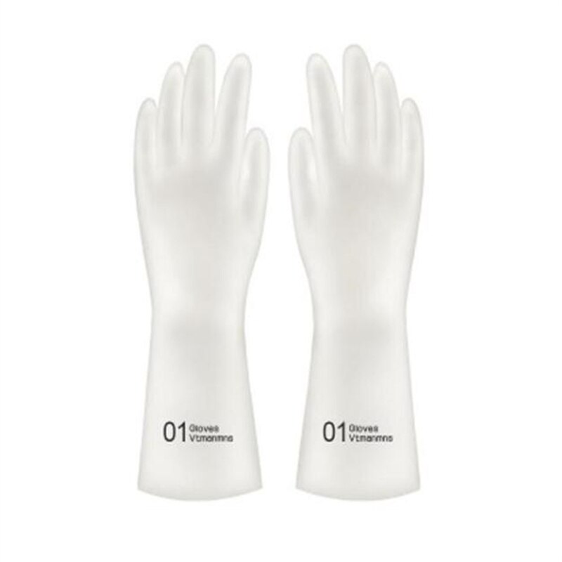 Female Waterproof Rubber Latex Dishwashing Gloves Kitchen Durable Cleaning Housework Chores Dishwashing Tools Supplies: BlankS 01 / S