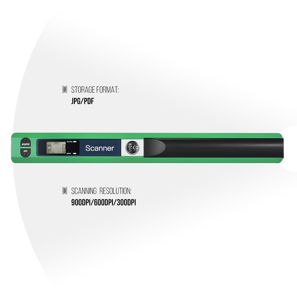 A4 Scaner Draagbare Mini Document Scanner Jpg/Pdf-Formaat Document Image Iscan Handheld Scanner A4 Boek Tekst Scanner Lcd display