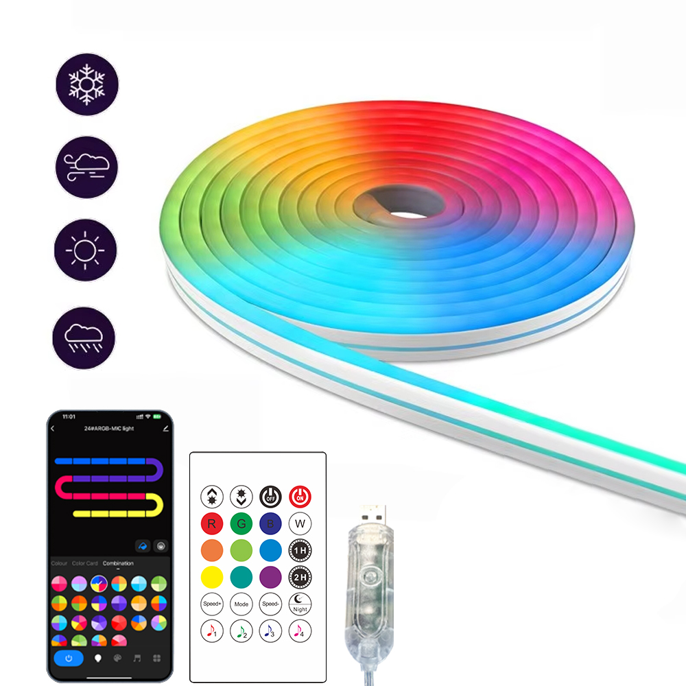 Usb Led Neon Wiscolor 5V USB LED RGB Flexible Neon Strip Light ... – Grandado