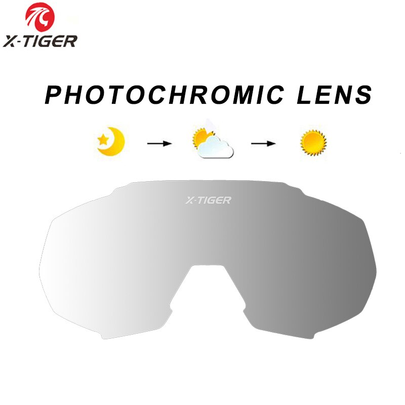 X-TIGER JPC Cycling Glasses Accessories Photochromic Lens Bike Sunglasses Feets Polarized Lens Replacement Lense Myopia Frame: Photochromic Lens