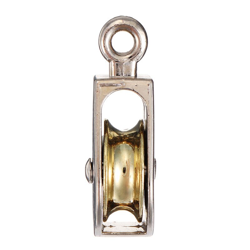 Dubbele / enkele wiel roterende vaste katrol metalen hefwerktuig touw hangende hefwiel schijf tuigage zinklegering 36mm/52mm/75mm: 52mm één wiel