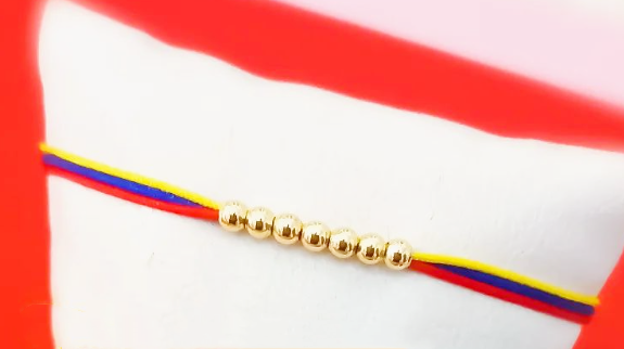 handmade Venezuela beaded bracelet, Venezuelan jewelry: REDDISH BROWN
