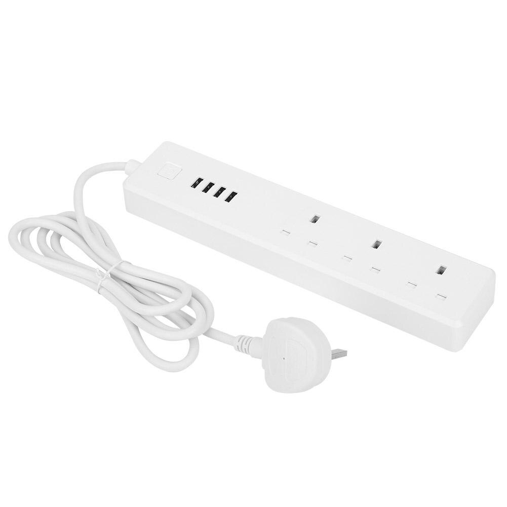 Power Smart Strip USB Charger with 3 USB + 3 AC Outlets Remote Home UK 100/250v