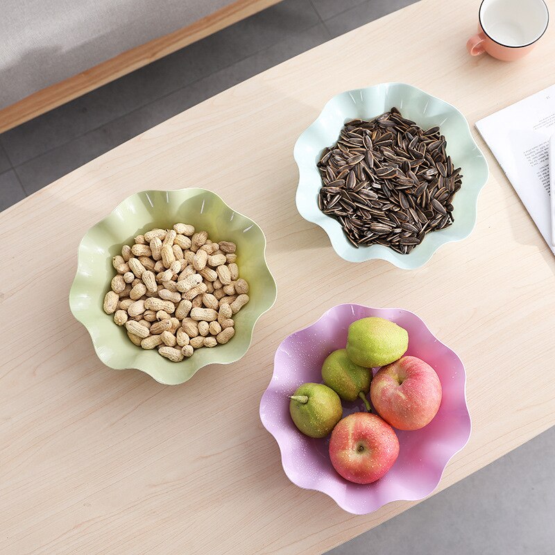 Home Fruit Plate Simple Multifunctional Plastic Fruit Plate Home Office Snacks Candy Plate Dried Fruit Plate
