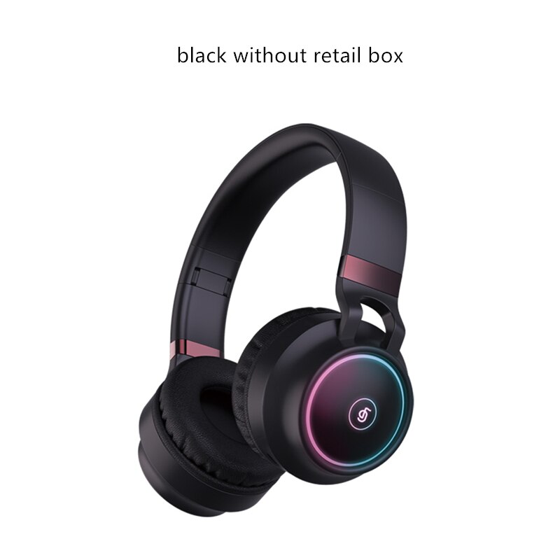 GEWEI Bluetooth 5.0 Headphones - Foldable Wireless HiFi Stereo Headset with Mic, TF Card Support: black no retail box