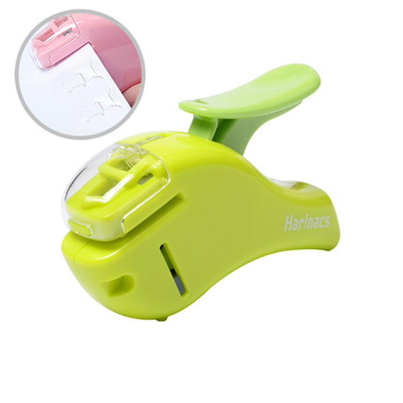 KOKUYO Staple-Free Stapler Harinacs Press SLN-MSH/MPH Embossing Needleless Safe And for Office, Student: MSH305 green