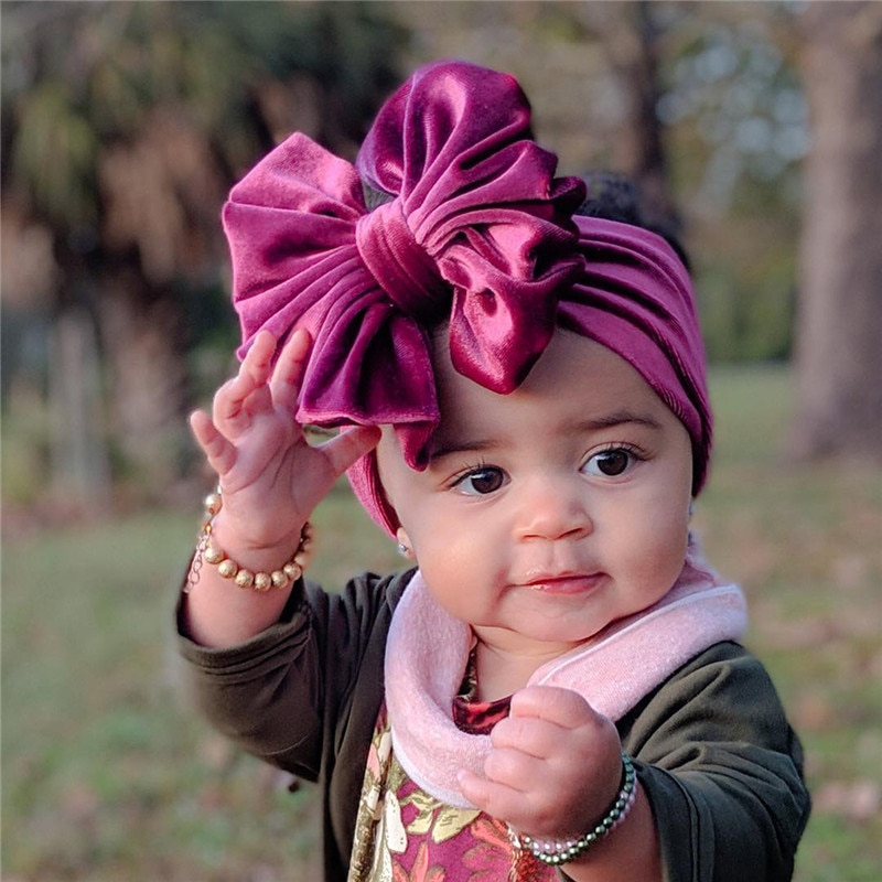 oro de bebé de terciopelo cinta elástica turbante diadema arcos niños bebé niña diademas para el pelo accesorios para el pelo para niños