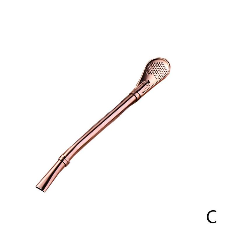 Stainless Steel Drinking Straw Filter Yerba Bombilla Reusable Ball Spoon Tools Mate Practiacl Tea Tea Gourd Washab N0J0: C