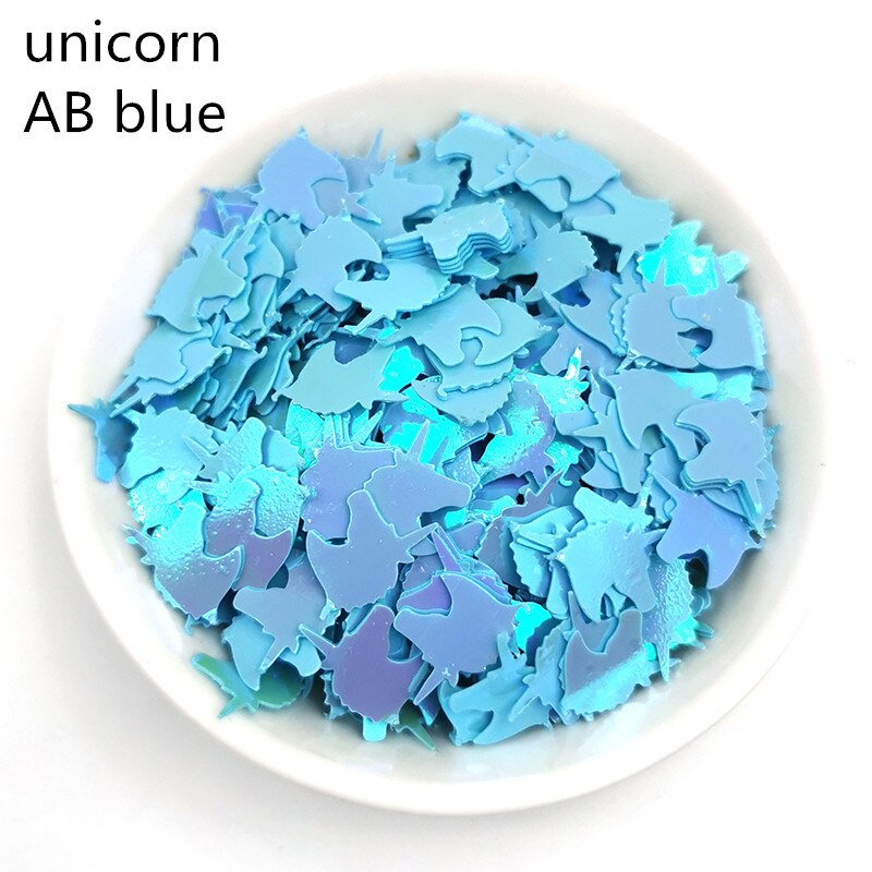10 g/partij Eenhoorn Glitter Losse Pailletten Tirm voor Nail Kunsten En Ambachten Decoratie Body Art Schilderen Huwelijkscadeau DIY Glitter sequin: AB blue