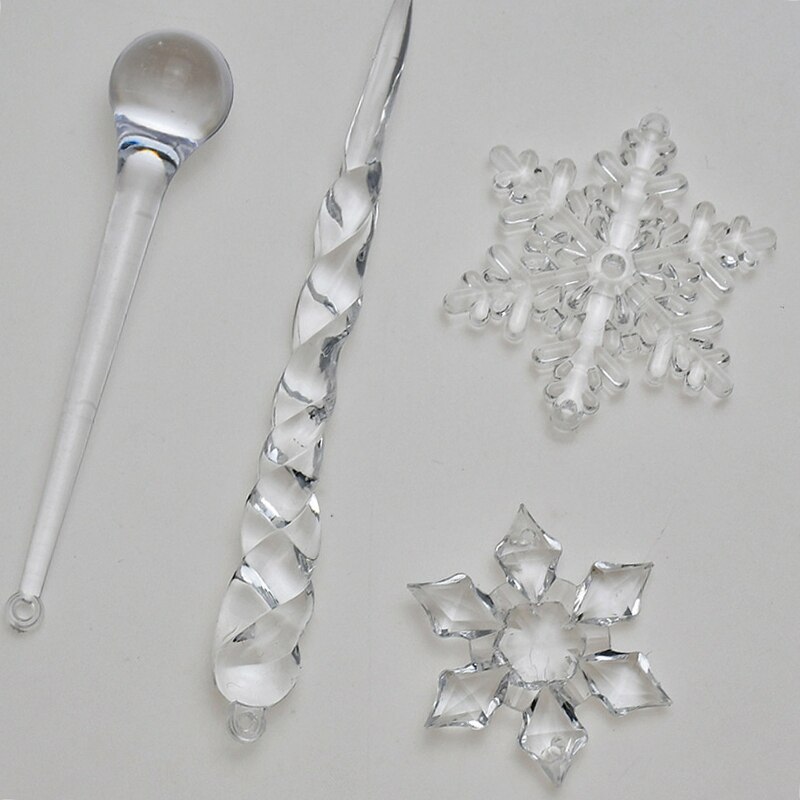 40Pc Sneeuwvlok Icicle Kerst Ornamenten Nieuwjaar Grandado