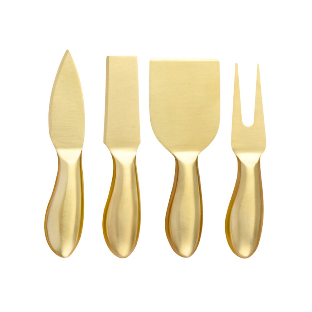 Guld ostkniv set rostfritt stål smör smör spridare 4 st/set ost verktyg