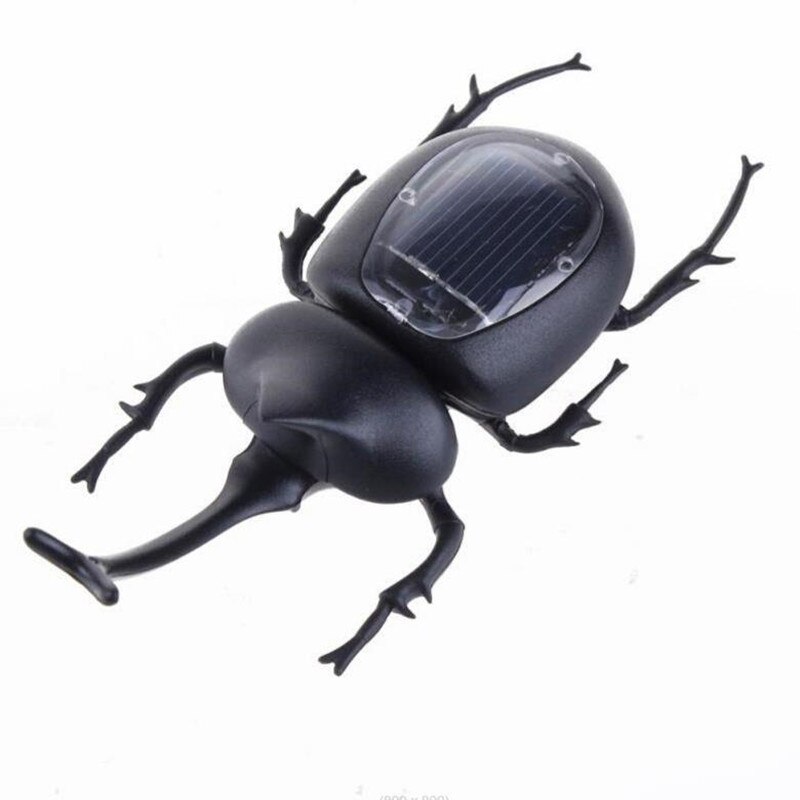 Ant Power Robot Toy Bug Zonne-energie Aangedreven Speelgoed Mini Kit Kid Gadget Speelgoed Voor Kinderen Mode: Black