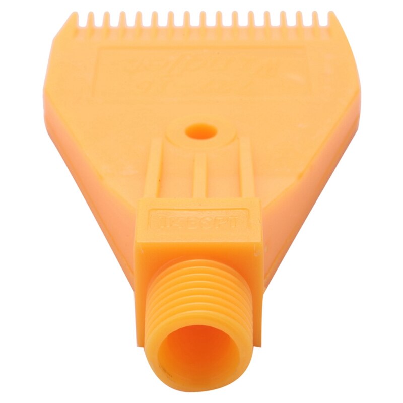4X 1/4BSP Male Thread ABS Single Hole Air Blow Off Flat Jet Nozzle Yellow