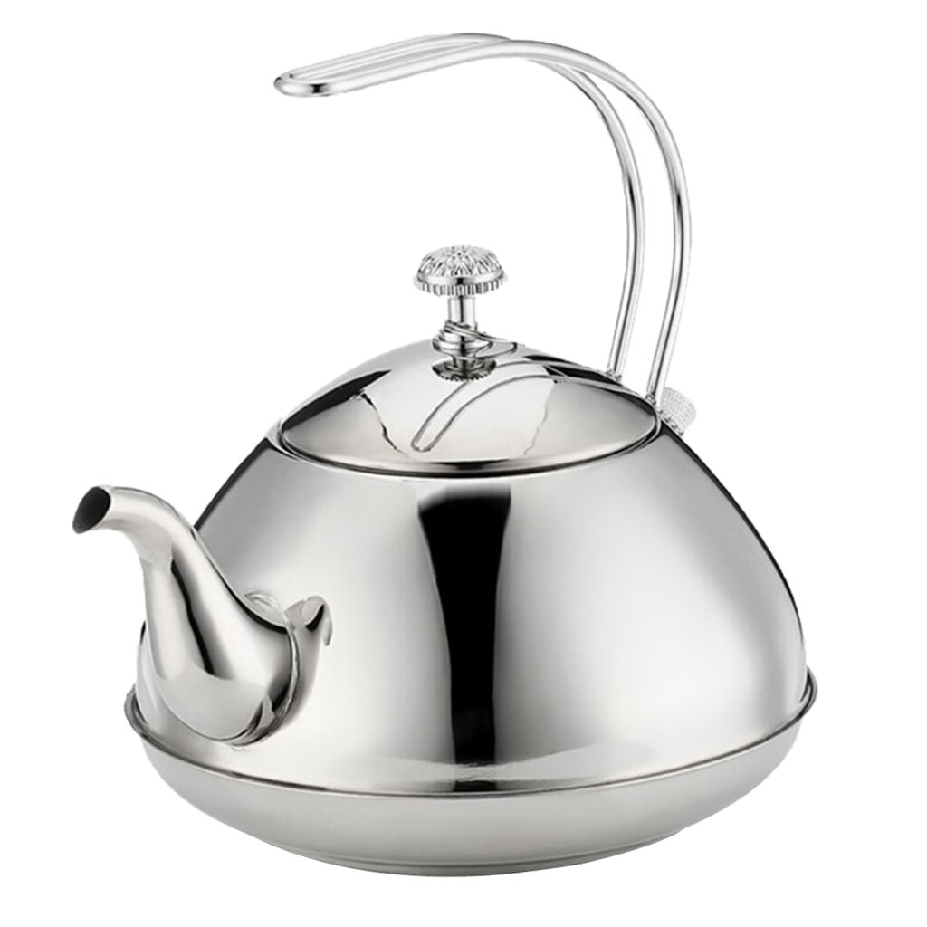 Tea Kettle Pot - Teapot with Mirror Finish - Stove Top Tea Maker Teapots - 1.0L/1.5L: 1.5L Silver