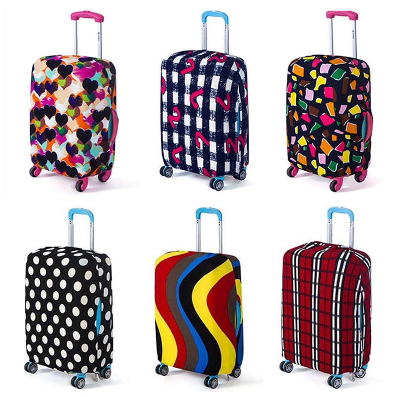 ASSEZSAC Colorful Travel Luggage Cover Protective Suitcase Cover Trolley Case Travel Accessories Luggage Dust Cover 22-28 Inch