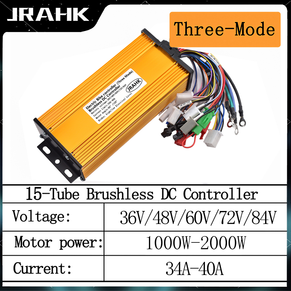 JRAHK Electric Bicycle 60V 2000W Controller 48V 1000W Sine Controller 48V 1500W 60V 1500W Controller 72V BLDC Controller For