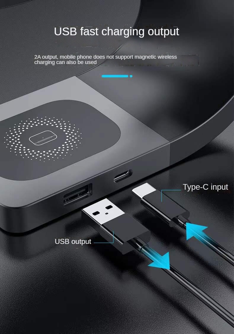 Smart Wireless Multifunction Mobile Phone Charging Four-in-One Magnetic Wireless Fast Charging 15W