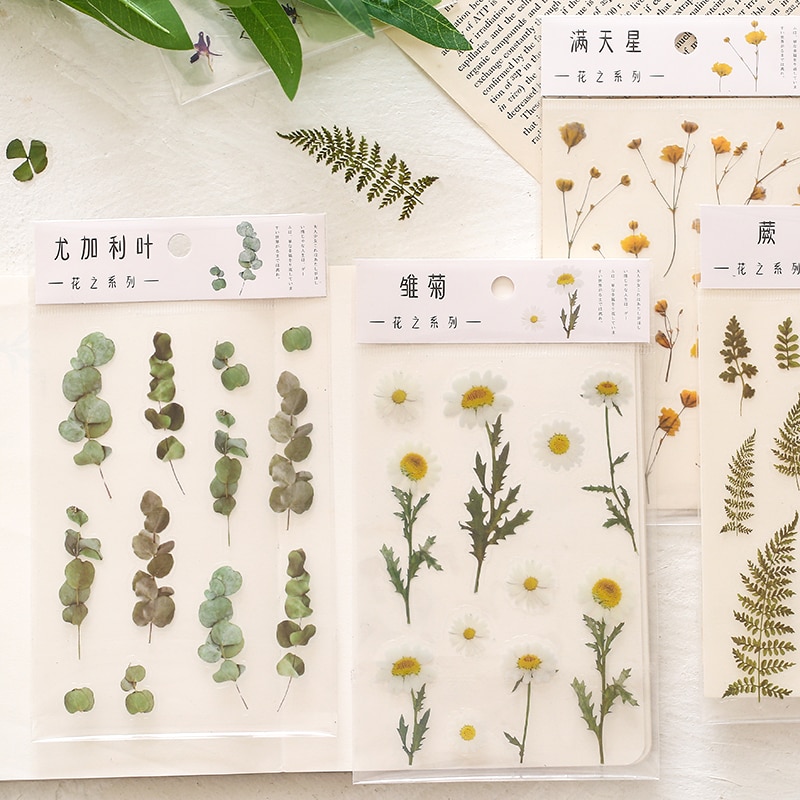 Verse bloemen plant huisdier papier sticker diy scrapbooking dagboek album sticker post kawaii briefpapier schoolbenodigdheden