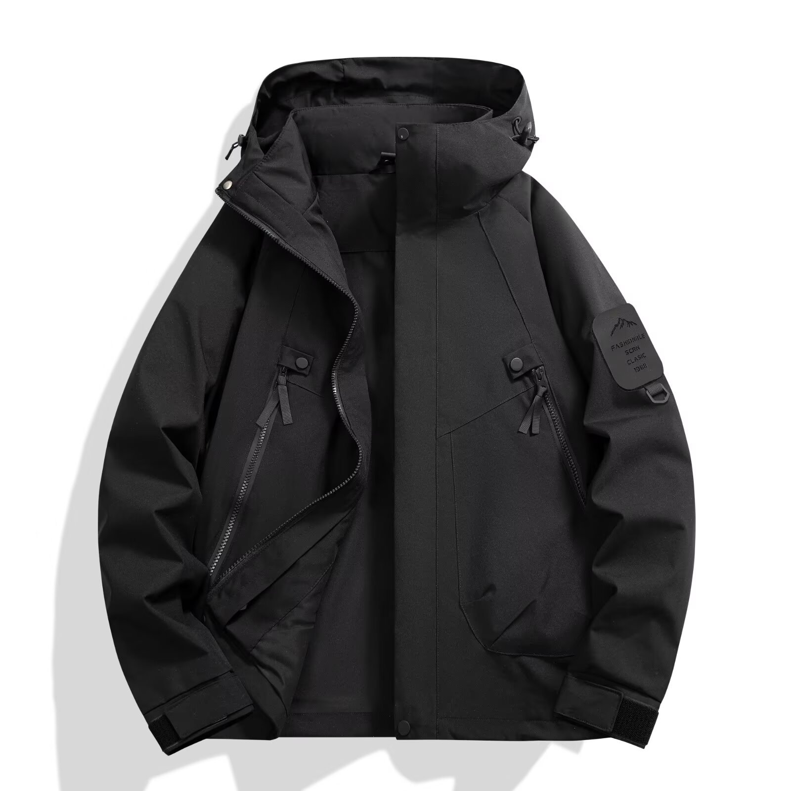 Winddichte waterdichte herenjas Outdoor regenjas Lente Herfst Lichtgewicht wandeljack met capuchon Casual windjack