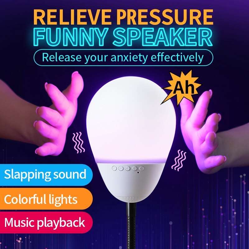 LED RGB Colorful Light Bluetooth Speaker Entertainment Funny Speaker Funny Color Changing Decompression Toy Bluetooth Audio