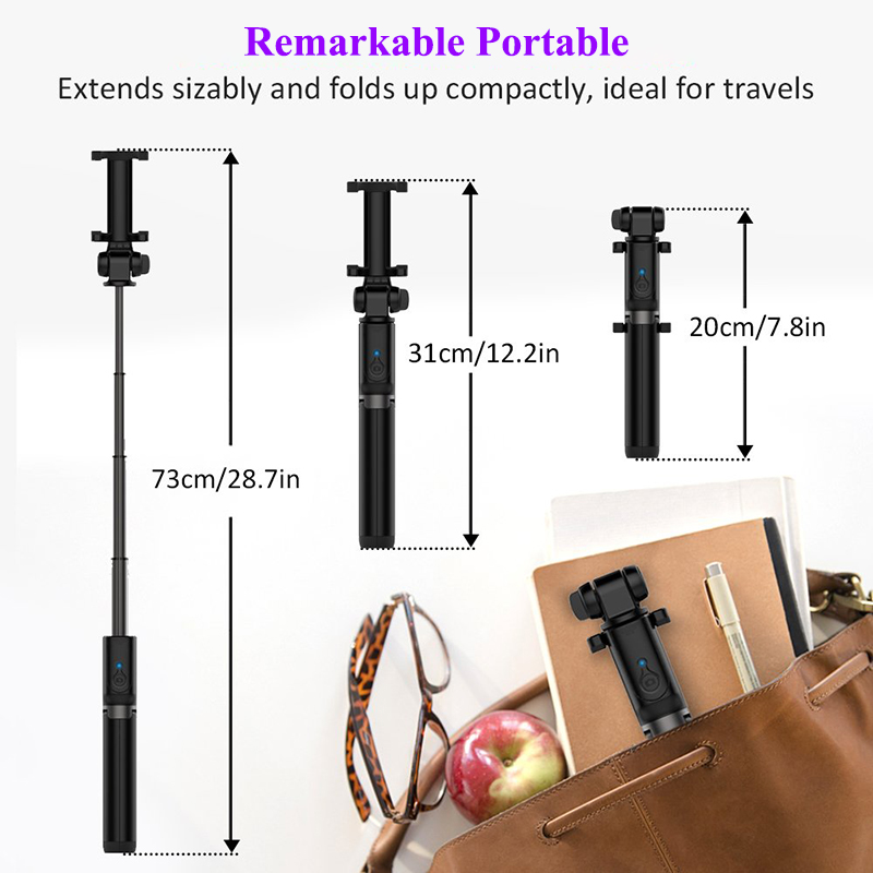 Wireless Bluetooth Flexible Selfie Stick Tripod Smartphone Selfie Button For iPhone X XS 8 Plus Handheld Monopod Shutter Remote