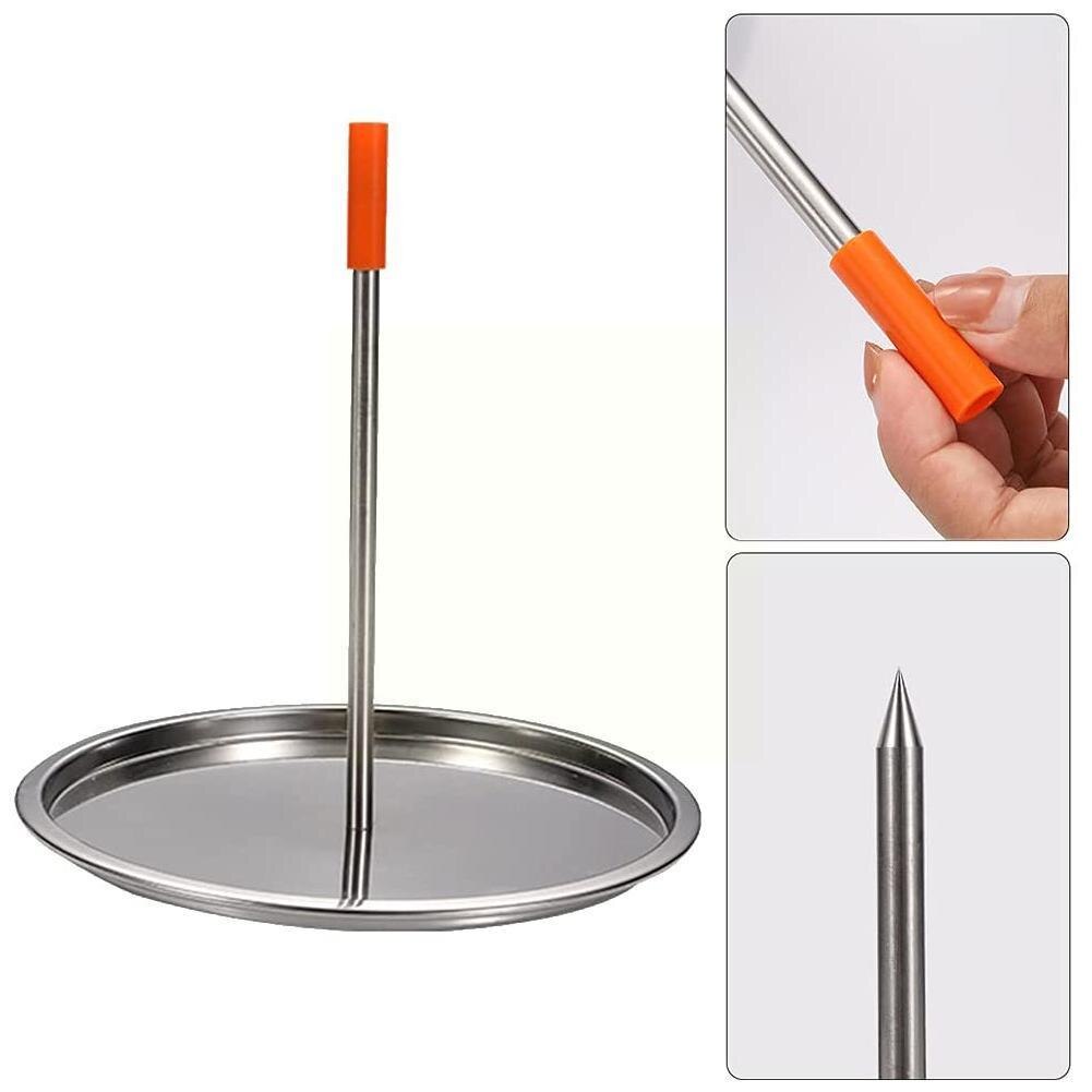 Stahl Vertikale Spieß Grill Spitze GeflüGel Aufhänger Spieß Stehen Gestell Brasilianische Fleisch Grillen Braten Spieß Bbq Spikes R1t1