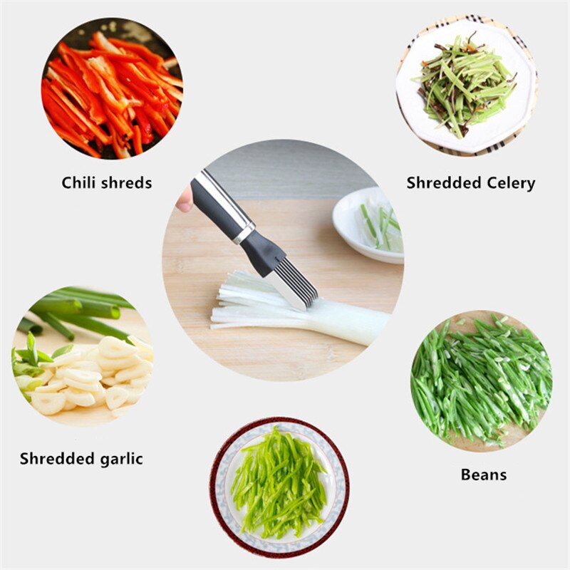 Multifunctional Muti Layers Stainless Steel Knives Multi-Layers KItchen Scissors Scallion Cutter Herb Laver Spices Cook Tool Cut