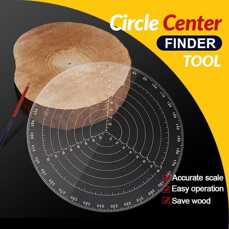 Transparent Acrylic Round Center Finder Compass Cutter Circle Diameter Drawing Tool For Wood Turners Lathe Work Processing