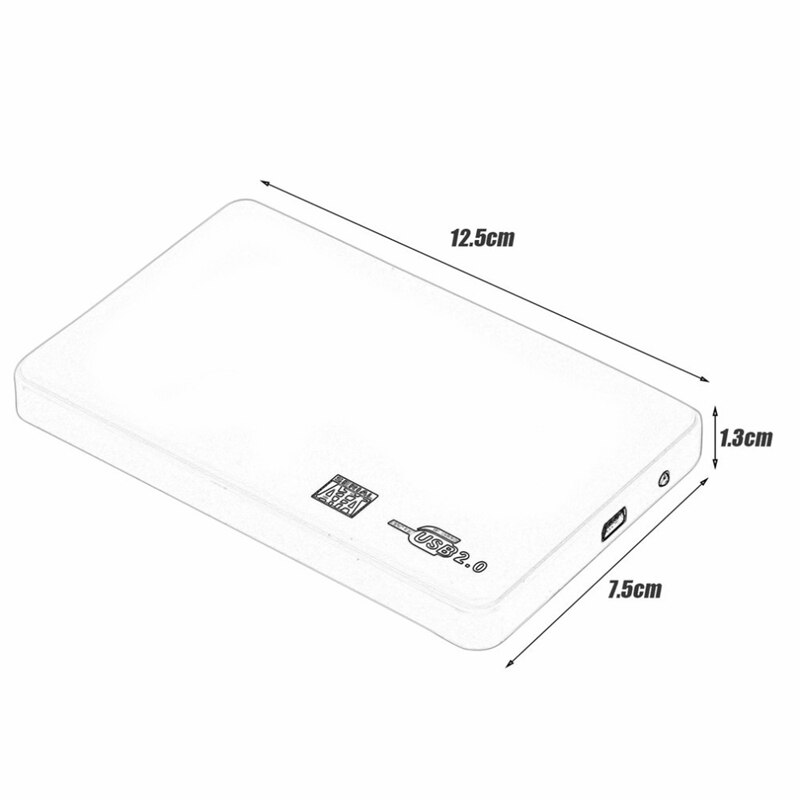 2.5 Inch USB HDD Case Sata To USB 2.0 Hard Drive Disk SATA External Enclosure HDD Hard Drive Box with USB Cable