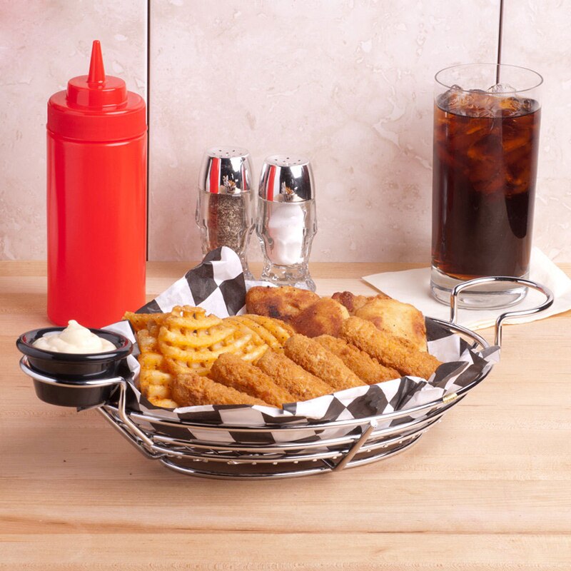 Bread Holder Hamburger Stand Chicken Snack Storage Stainless Steel French Fries Serving Basket Hotel Tableware Fast Food Tray