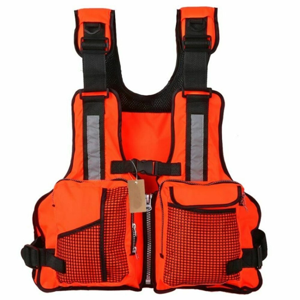 Adulte gilet de sauvetage solide réglable étanche aide à la flottabilité Nylon gilets de pêche voile pêche Kayak gilet de sauvetage unisexe X167G