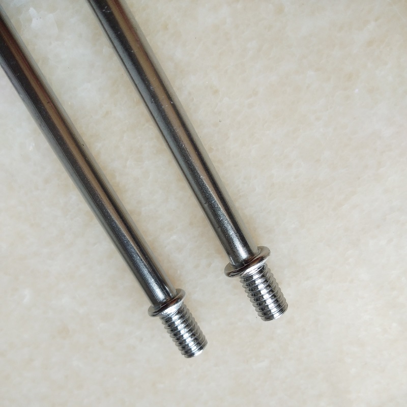 10 pièces/lot M6 chrome Double tête vis de raccordement tuyau mâle filetage dent Tube 6mm alliage placage éclairage lampes Bases Tube