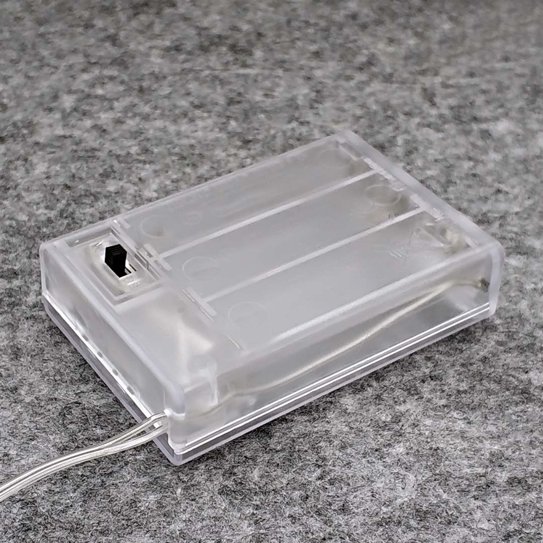 3 caixa de suporte de bateria aa com interruptor novo 3 aa 4.5v caixa de suporte de bateria com caixa transparente de chumbo