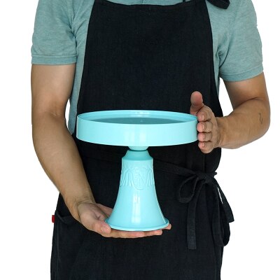 Sweetgo baby blue kagestander cupcake bakke kageværktøj boligdekoration dessertbord dekoration fest leverandører 3 etagers fuglebur: Udskåret