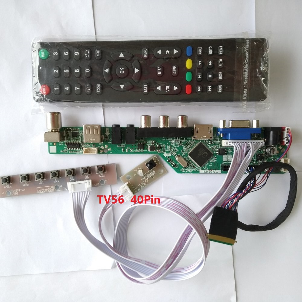 Controller board kit HDMI-compatible for LP156WH4(TL)(A1) LP156WH4 TV AV 1366X768 40pin 15.6&quot; Screen panel LCD LED remote VGA