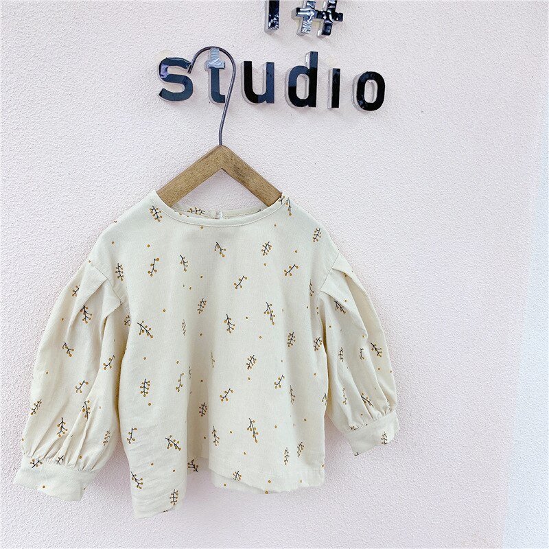 Camisa para niña bebé 5009, blusas de de otoño y primavera para niña, blusas coreanas de manga larga abombada, ropa para niños, camisas para niños de 1 a 7 años: 100cm