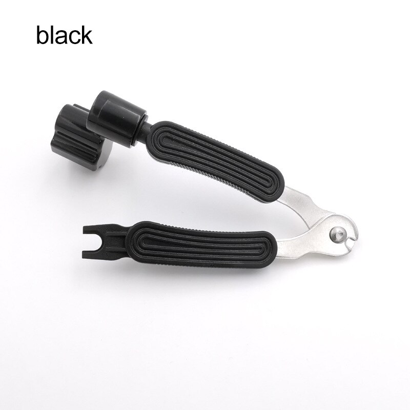 Newly Guitar Strings Changing Tool Pull Strings Cutter Coiler Multifunctional Tool: Black