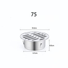 Floor Drain Cover Anti-Blocking Floor Drain Outdoor Plane Insertion Floor Drain 304 Stainless Steel Durable Balcony Roof Round: 75mm