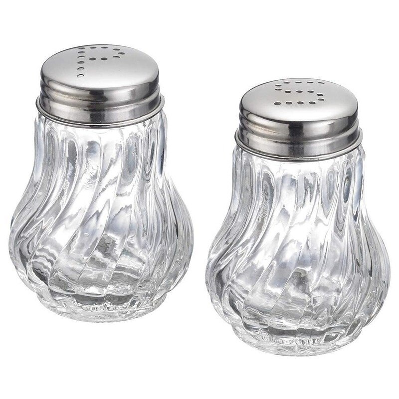 2Pcs Kitchen Spice Salt Pepper Seasoning Shaker Jar BBQ Cooking Glass Bottle Herb Spice Tools