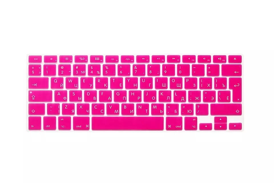 Russian Silicone Euro EU Keyboard Silicone keyboard cover for Apple macbook Air Pro Retina 13 15 17 for mac book laptop Skin: Rose